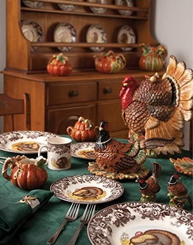 Spode – Woodland – Turkey Dinner Plate - Brown/White