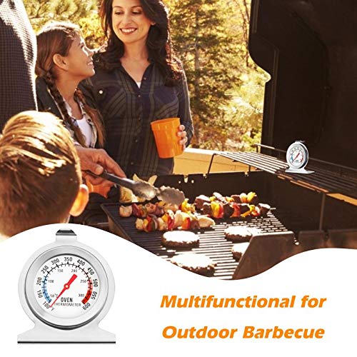 Koimsec in Oven Thermometer for Grill Smoker BBQ 50-300°C/100-600°F, Instant Read Precision Stainless Steel Electric/Gas Oven Thermometers, Analog Thermometer Gauge for Kitchen Cooking Baking