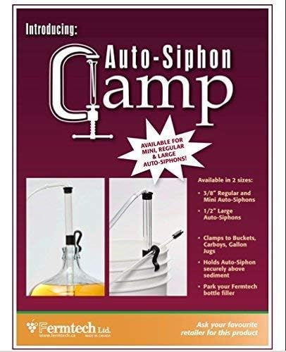 Fermtech Regular Deluxe Siphon Homebrew Kit, Regular Auto-Siphon Brewing Equipment, 24" Pro Wine Bottling Wand Filler, Clamp and Tubing and 30" Brush. Wine, Beer, and Kombucha Making Supplies