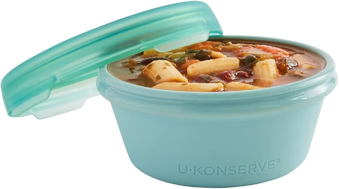 U-Konserve Platinum Silicone Food Container Bento Box 8 oz Seafoam
