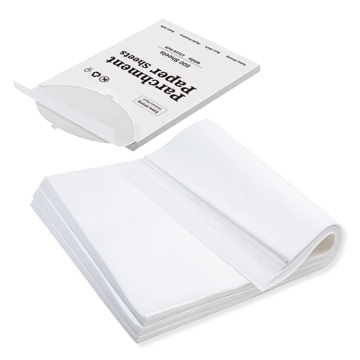 Katbite 200Pcs 9x13 inch Heavy Duty Parchment Paper Sheets, Precut Parchment Paper for Quarter Sheet Pans Liners, Baking Cookies, Bread, Meat, Pizza, Toaster Oven (9"x13")