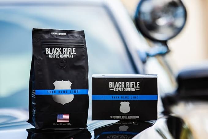 Black Rifle Coffee Medium Roast K Cup Coffee Thin Blue Line 12 Count