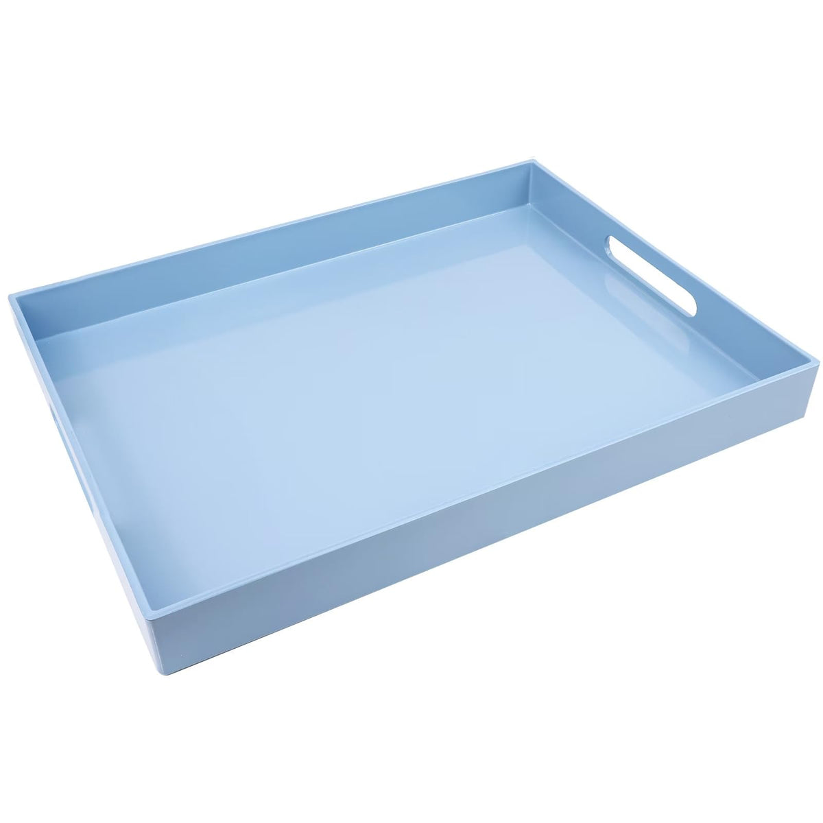 Spsyrine Plastic Serving Tray with Handles for Coffee Table, Dianthus