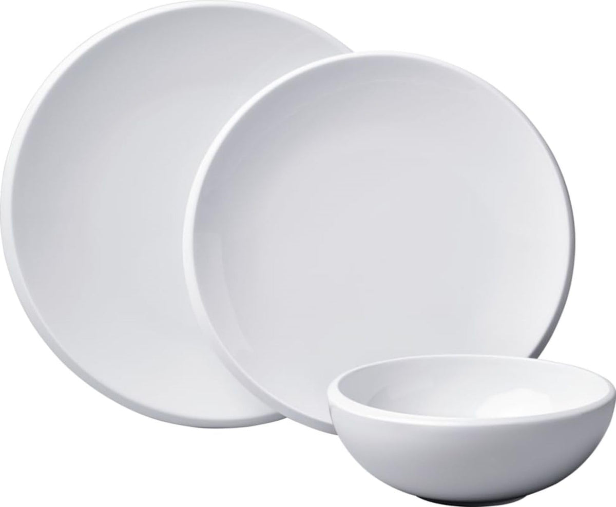 Villeroy & Boch NewMoon 12 Piece Dinnerware Set, White, Service for 4