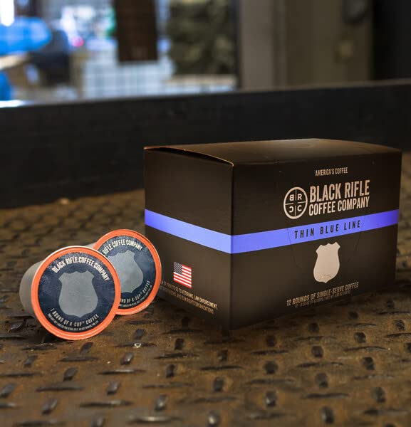 Black Rifle Coffee Medium Roast K Cup Coffee Thin Blue Line 12 Count