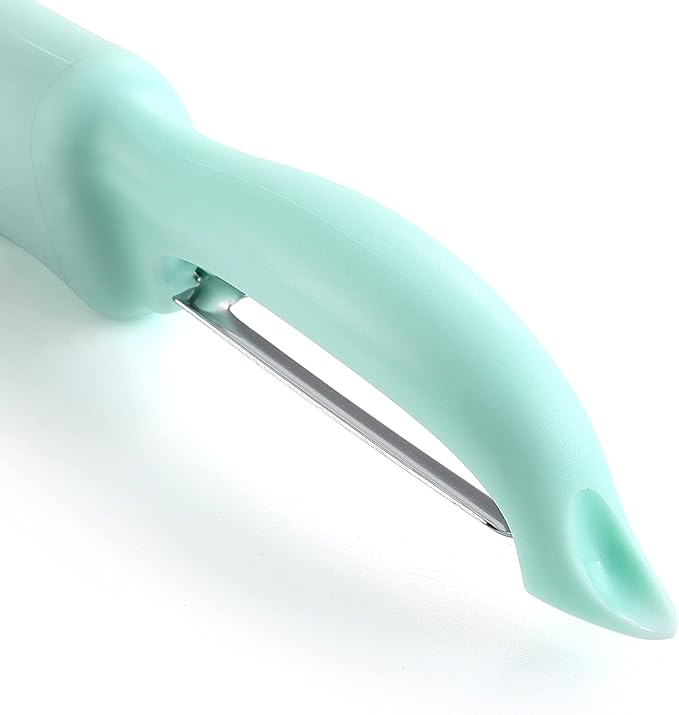 Spring Chef Swivel Vegetable Peeler for Kitchen w/Soft Grip Handle, Mint