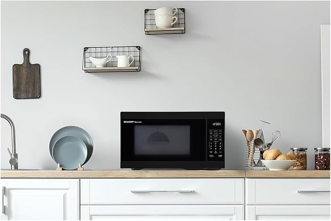 Sharp SMC1161KB 1.1 cu. ft. 1000W Black Countertop Microwave Oven
