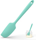 U-Taste Small Mini Silicone Spatula, 9in Rubber Jar Bowl Scraper, Aqua Sky