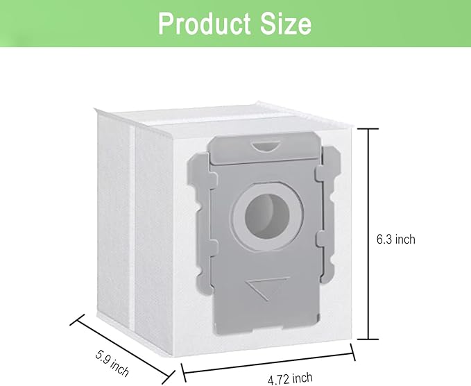22 Pack Vacuum Bags for iRobot Roomba 104 105 405 504 505 705 Combo 10 Max i7 i7+ i3 i3+ i8 i8+ j5+ i5+ i4 i4+ i1+ i6 i6+ j5+ j7 j7+ s9 s9+, i, s, j Series Clean Base Automatic Dirt Disposal Bags