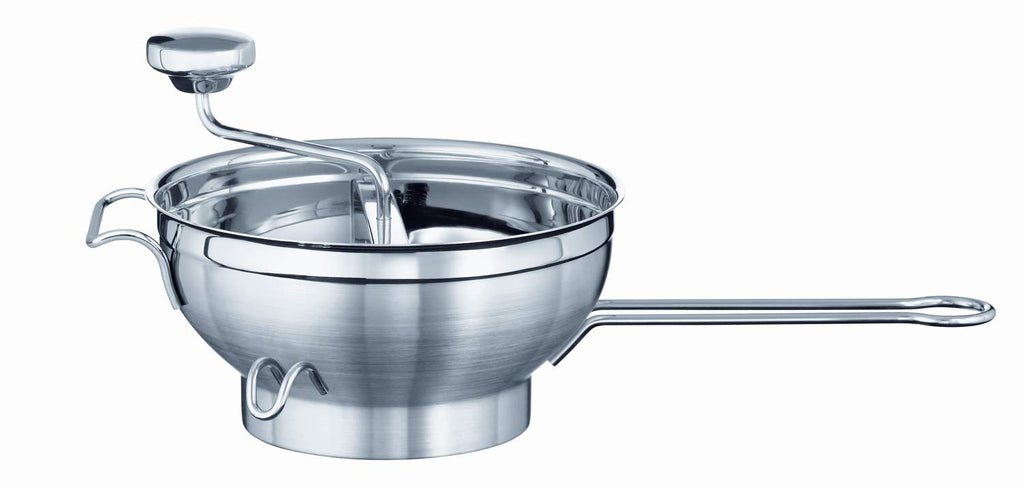 Rosle 16252 Stainless Steel Food Mill with Handle, Bowl Rests & 2 Grinding Disc Sieves