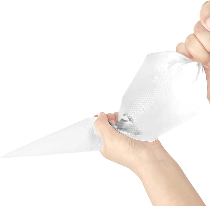AMBESTAR 24 Inch Extra Large Piping Bags Disposable, Thickened 100Pcs Disposable Clear Plastic Icing Piping Bags, Food Grade Cake Decorating Bags for Dessert, Pastry, Cookies, Cupcake Decorating