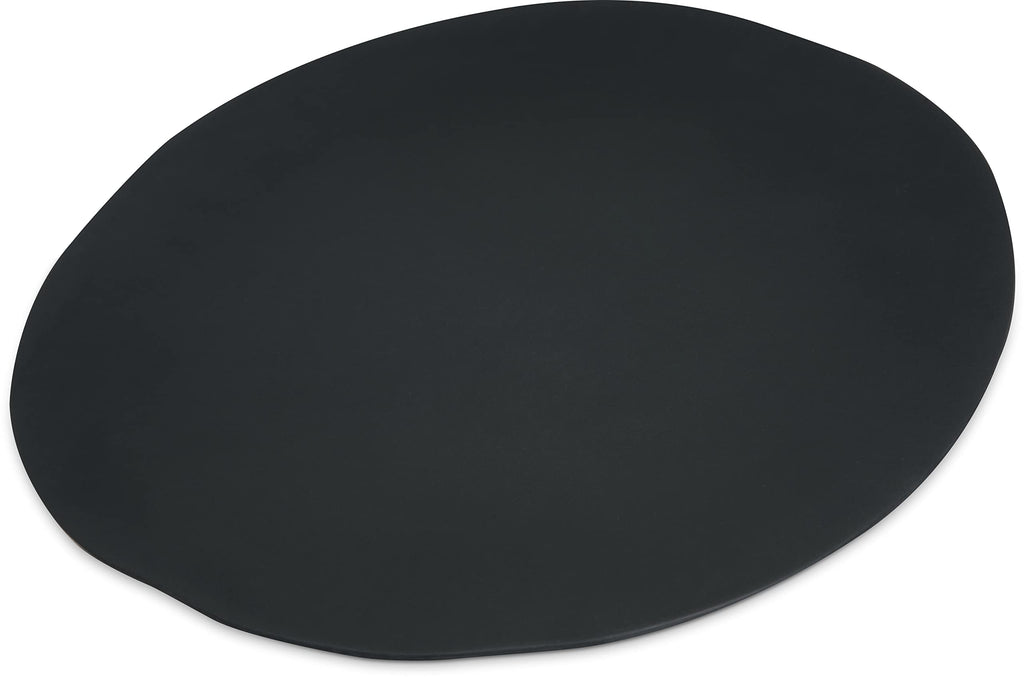 Carlisle FoodService Products Ridge Reusable Plate Rimless Plate for Home and Restaurant, Melamine, 11 Inches, Slate, (Pack of 12)