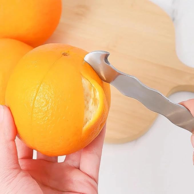 GYHZ Orange Peeler Tool – 304 Stainless Steel Citrus Peeler for Oranges, Lemons & Grapefruits, Ergonomic Safe Cutter & Easy Fruit Skin Remover, Durable Handheld Citrus Slicer
