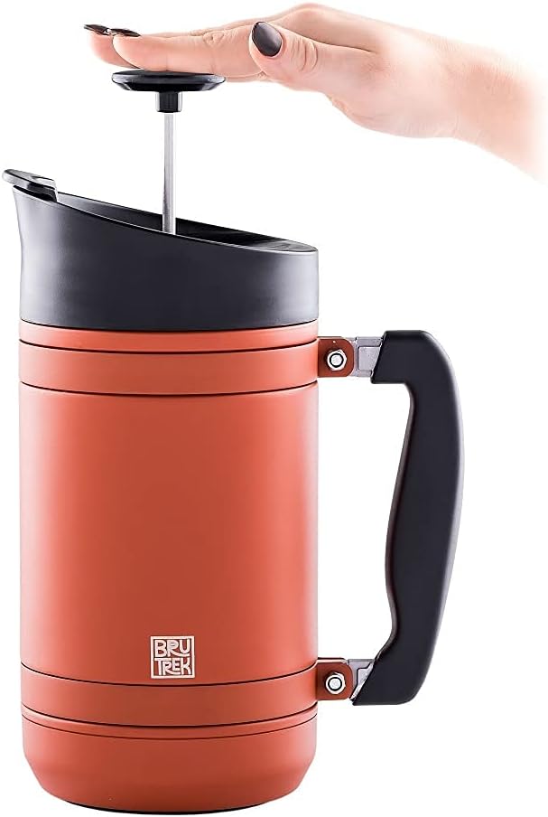 BruTrek by Planetary Design | BaseCamp French Press | 32 fl.oz - Red Rock