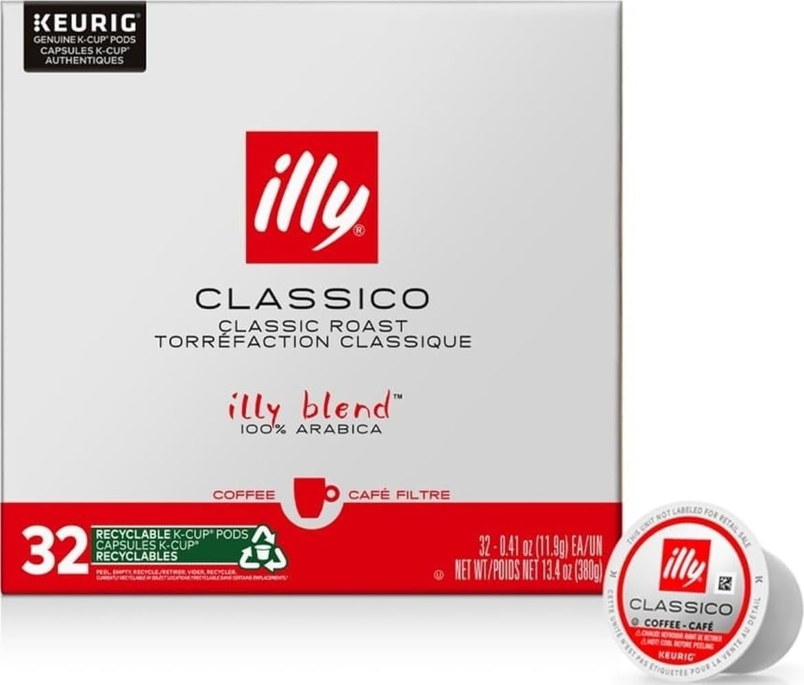 illy Coffee K Cup Pods, Intenso Dark Roast, 20 Count, 1 Pack