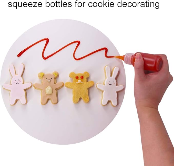 Belinlen 24 Pack 1-Ounce Plastic Squeeze Bottles with Measurement