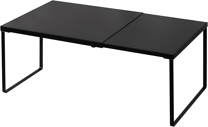 Nxconsu Expandable Cabinet Shelf, Shelf Riser for Cabinets, 10" Black
