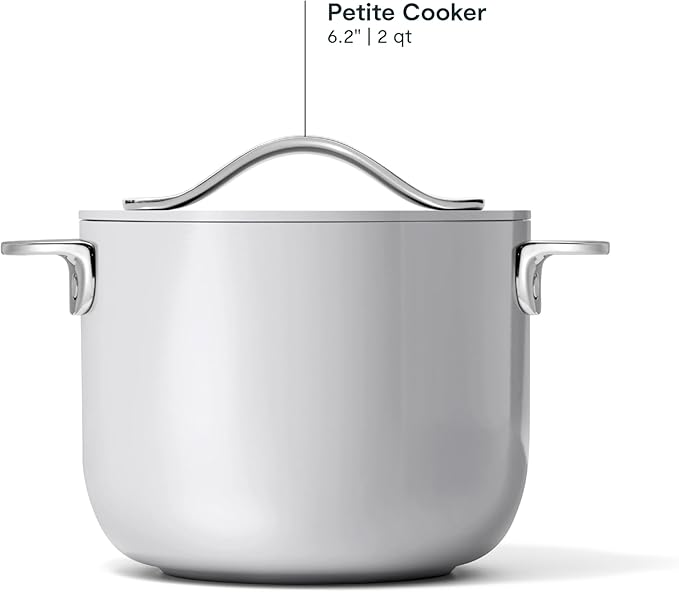 Caraway Petite Cooker, 2 qt Ceramic-Coated Pot