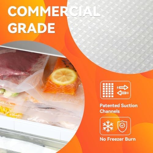 Wevac Vacuum Sealer Bags for Food, 6"x100' & 8"x100' Rolls with Cutter Box