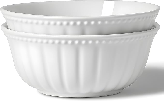 HOMBENE Ceramic bowl, 7 Inch Serving Bowls, Bowls for Kitchen, Microwave and Dishwasher Safe, Set of 2