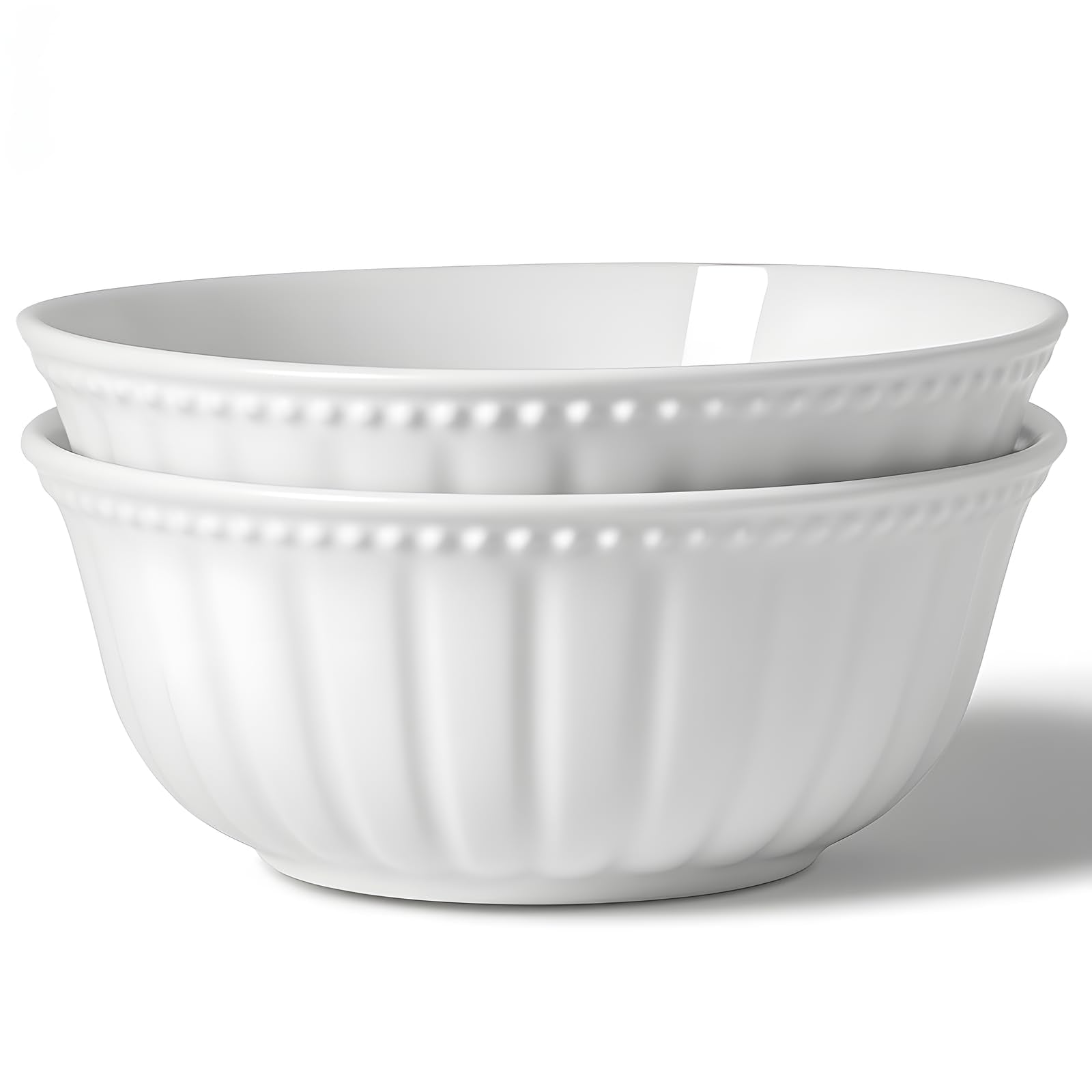 HOMBENE Pasta Bowls, 8 Inch Oatmeal Bowls, Kitchen Bowl Set, Mixing bowl Set, Salad bowl, Microwave and Dishwasher Safe, Set of 2