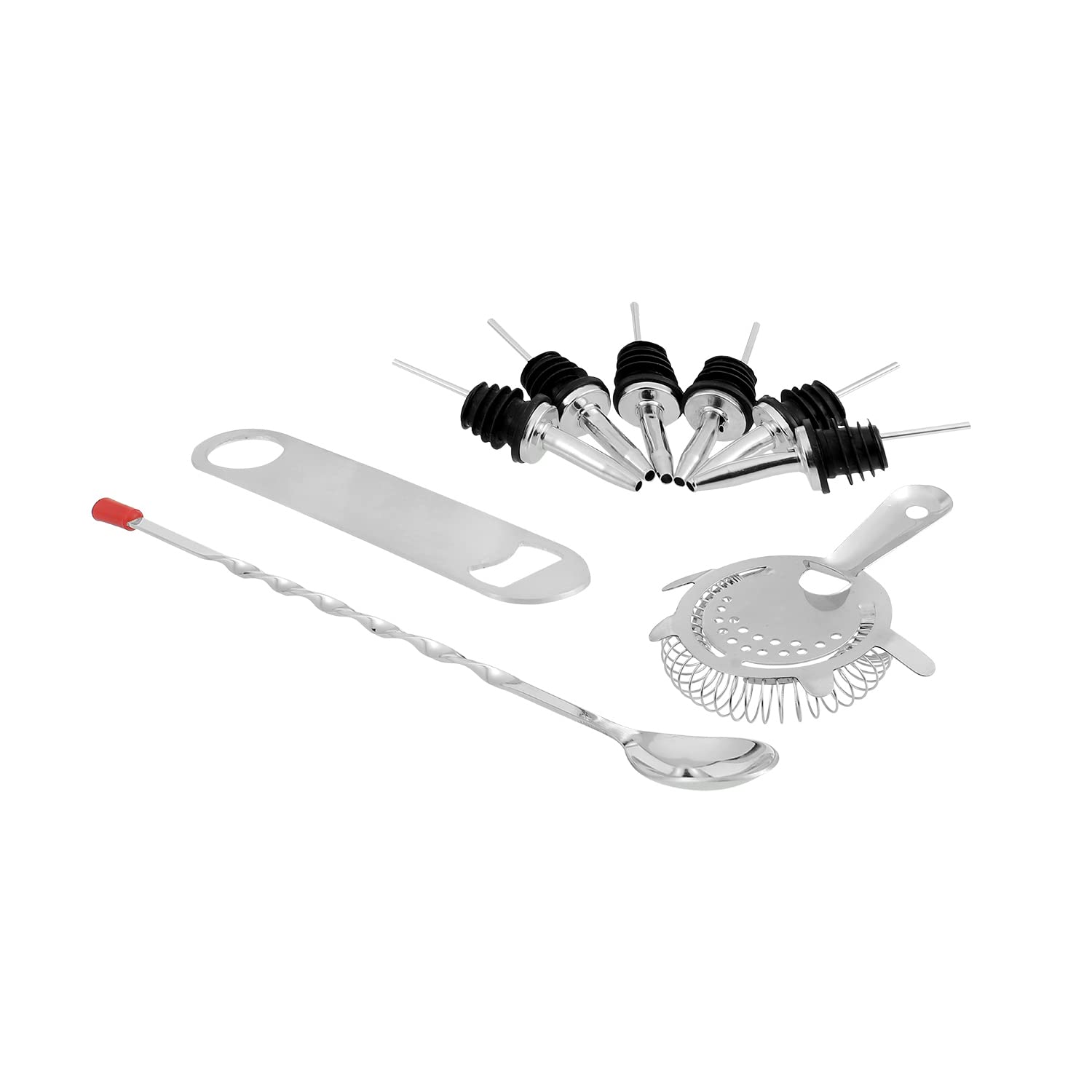Vinod Stainless Steel Cocktail Set, 17-Piece Bar Accessories, for Parties
