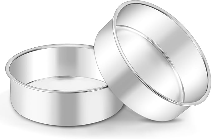 LIANYU Round Cake Pans Set of 2, 6 Inch Round Layer Cake Tins for Baking