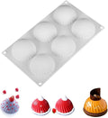 OCPO Kitchen 3D Spiral Silicone Mold for Baking Mousse Cake, 6 Cavities