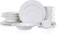 Stone Lain Sylvie 20 Pieces Bone China Dinnerware Set, White