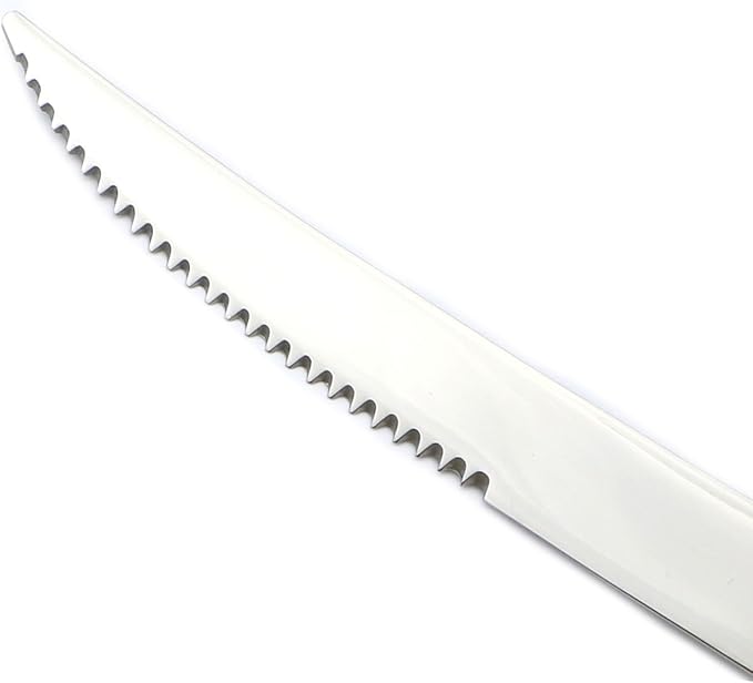 JANKNG 5-Piece 18/10 Stainless Steel Serrated Steak Knife Flatware Set, Service for 1