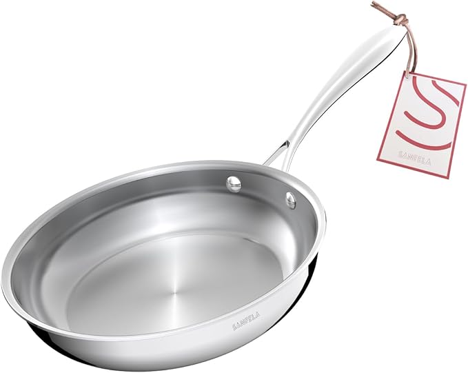 SANFELA 10 Inch Stainless Steel Frying Pan