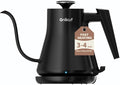 Onlicuf Gooseneck Electric Kettle 0.8L (27oz) - 1000W Rapid Fast Boiling Tea Kettle with Auto Shut Off & Boil-Dry Protection, Stainless Steel Leak-Proof Water Boiler for Pour Over Coffee, Black