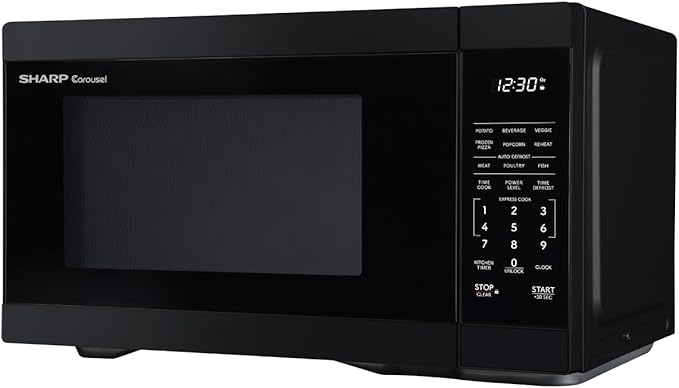 Sharp SMC1161KB 1.1 cu. ft. 1000W Black Countertop Microwave Oven