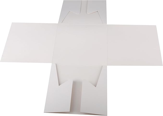 Cakebon Cake Box with Boards 10" White Round Wrapped Cake Drum 1Pack