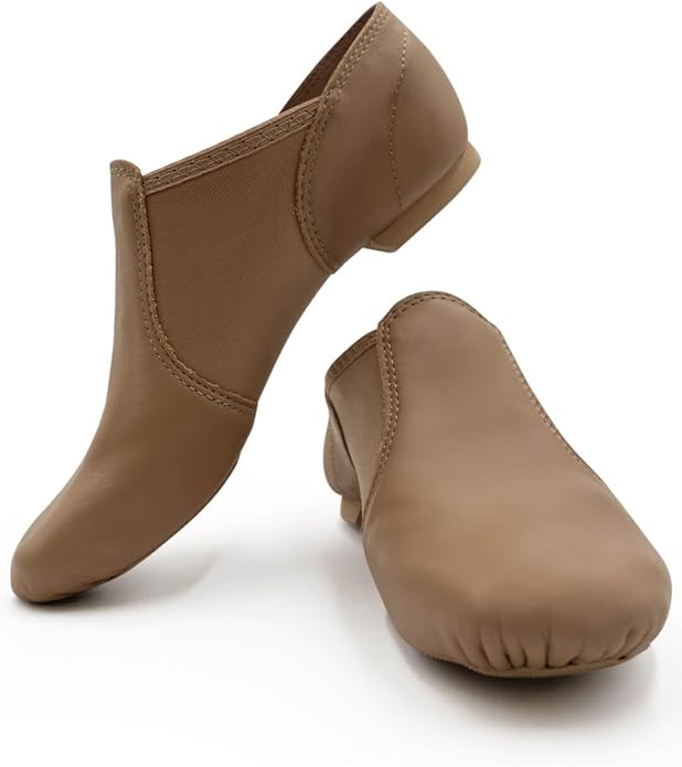 Capezio womens Series Jazz Slip loafers shoes, Caramel, 11 Wide US