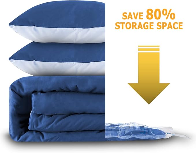MEIQIHOME Vacuum Storage Bags, Space Saver Sealer Bags,Vacuum seal bags for clothing, Pillows, Comforters, Blankets, Bedding,Travel,8 MEDIUM