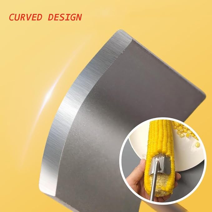 AchNau Corn Peeler for Corn on the Cob,Long Handle Stainless Steel Corn Cob Stripper Tool,Corn Kernel Remover Tool for Home Kitchen (Peeler)