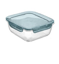 Bormioli Rocco Frigoverre Evolution Collection - 7-Inch Square Container - 1.4 Liter (47.25 oz.)- Grey