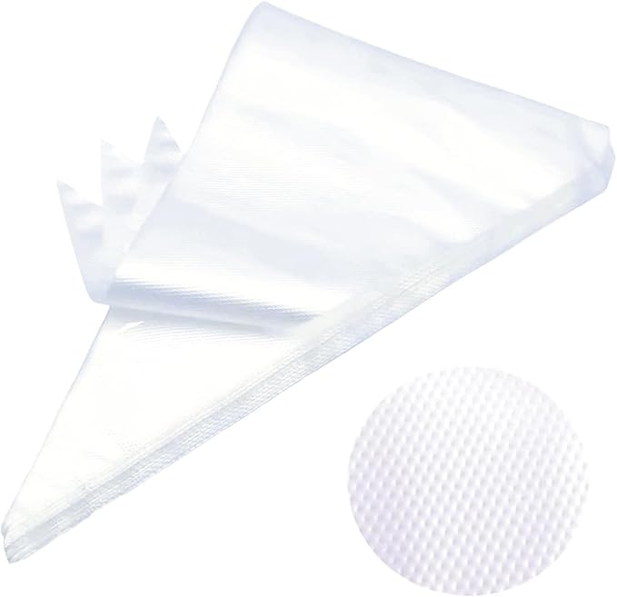 NinBase 24 Inch Extra Large Piping Bags - 100 Pack Disposable Non-Slip Thickened Pastry Bag - Anti Burst Pastry Bags, Ideal for Icing, Cake Baked Goods Baking Chocolate Cupcake Decoratin XXL