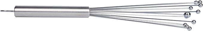 Restaurantware 10.5 in Stainless Steel Ball Whisk - 24 Pack - German Standard Egg Beater with Ergonomic Handle, Dishwasher Safe - Manual Mixer Cooking Whisk for Baking, Stirring, Sauces, Beating