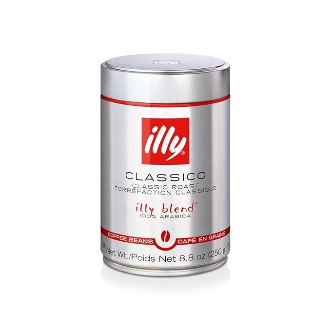 illy Whole Bean Coffee, Classico Medium Roast, 8.8oz, 6 Pack
