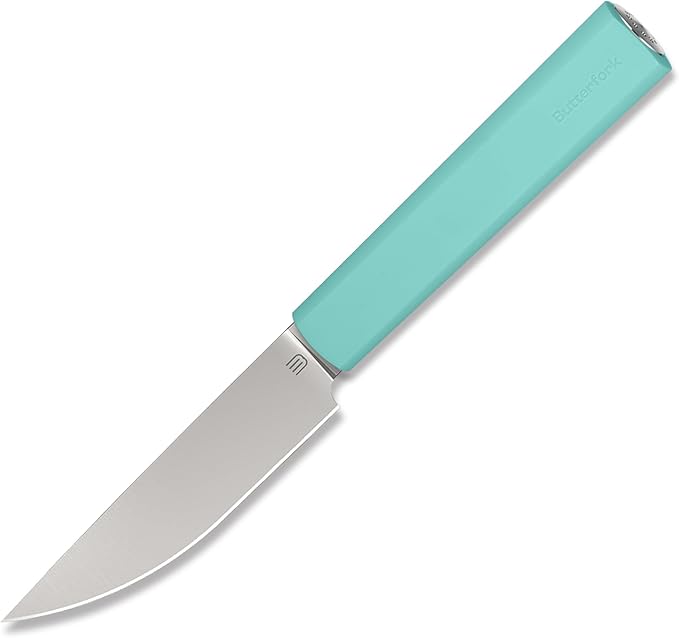 Butterfork 3.5 Inch Paring Knife, AR-RPM9 Steel Fruit Vegetable Knife with Ergonomic ABS Handle Oak Sheath, Ultra Sharp Kitchen Knife for Peeling Coring Cutting, Gift for Home Chefs