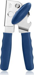 UHIYEE Heavy Duty Hand Can Opener with Comfortable Grip for Seniors, Blue