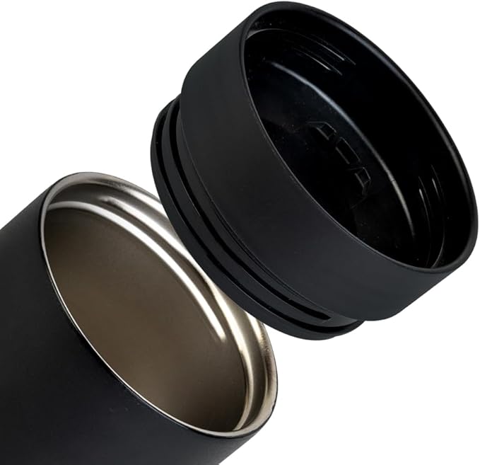 VSSL Nest 10 oz Mug, Stainless Steel, Double Walled, Vacuum Sealed & Integrates Nest Products, (Black)