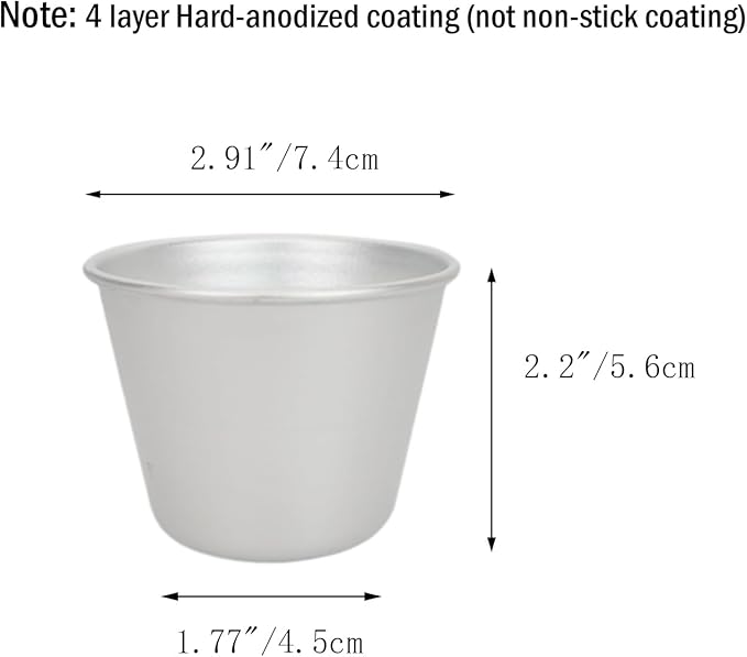 Proshopping Aluminum Small Popover Pans, Yorkshire Pudding Tin, Muffin Pan