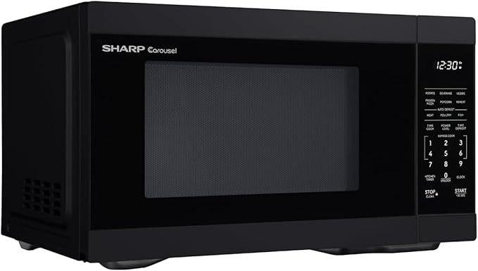 Sharp SMC1161KB 1.1 cu. ft. 1000W Black Countertop Microwave Oven