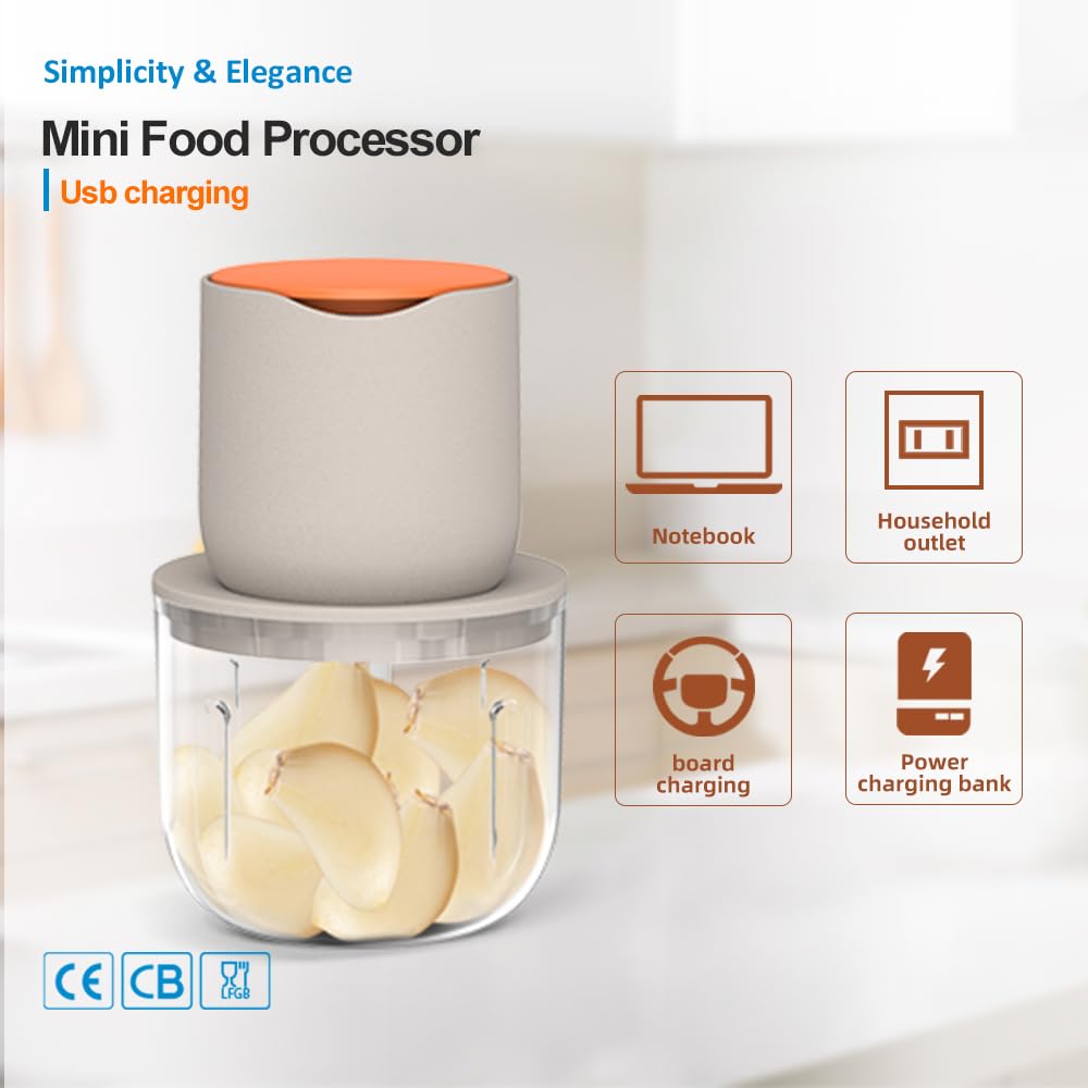 LVSENLIN 2.5 CUP Electric Food Chopper,Small Food Processor for Meat,Onion