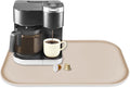 Silicone Coffee Maker Mat with Lip for Countertops, 24'' x 16'', Khaki