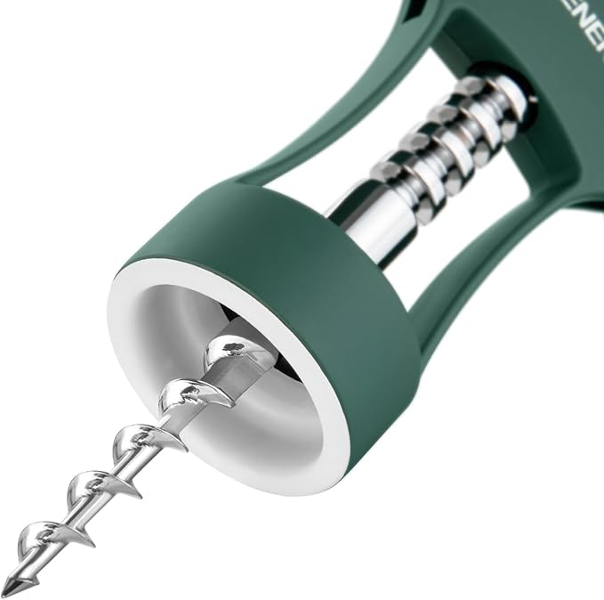 Beneno Premium Wing Corkscrew Wine Opener and Bottle Opener, Dark Green