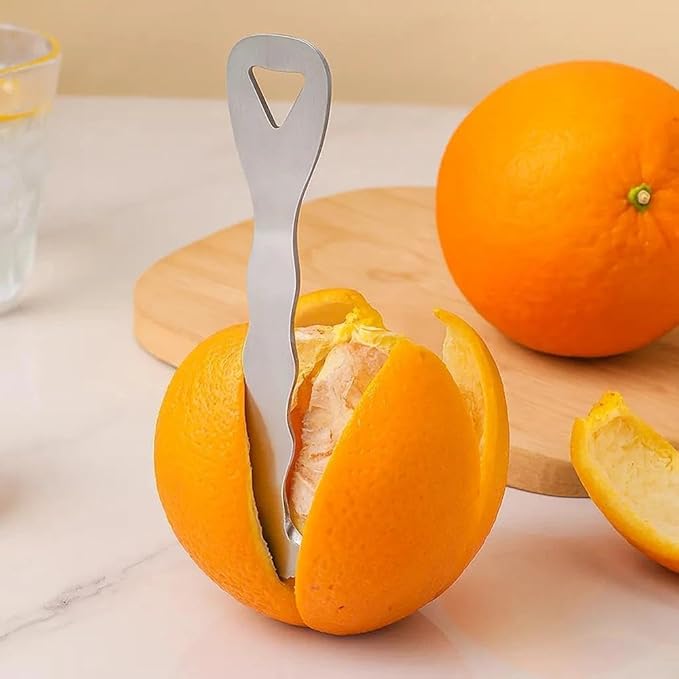 GYHZ Orange Peeler Tool – 304 Stainless Steel Citrus Peeler for Oranges, Lemons & Grapefruits, Ergonomic Safe Cutter & Easy Fruit Skin Remover, Durable Handheld Citrus Slicer